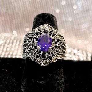 Vintage Park Lane Marcasite Ring.